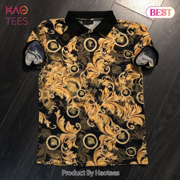 LUXURY Versace Gold Polo Shirt Limited Edition