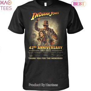 NEW Indiana Jones 42 Anniversary 1981-2023 Thank You For The Memories Unisex T-Shirt