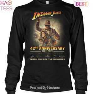 NEW Indiana Jones 42 Anniversary 1981-2023 Thank You For The Memories Unisex T-Shirt