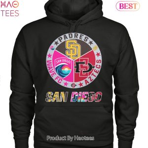 NEW San Diego Padres Wave FC And Aztecs Unisex T-Shirt