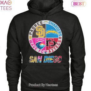 NEW San Diego Team Sport Padres – Chargers – Wave FC And Aztecs Unisex T-Shirt