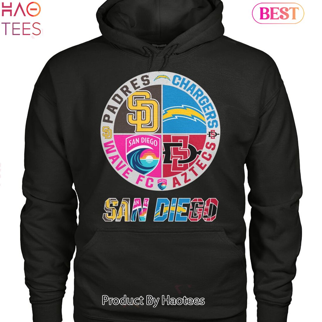 San Diego Wave FC and Padres and Chargers and Aztecs logo shirt, hoodie,  sweater and long sleeve