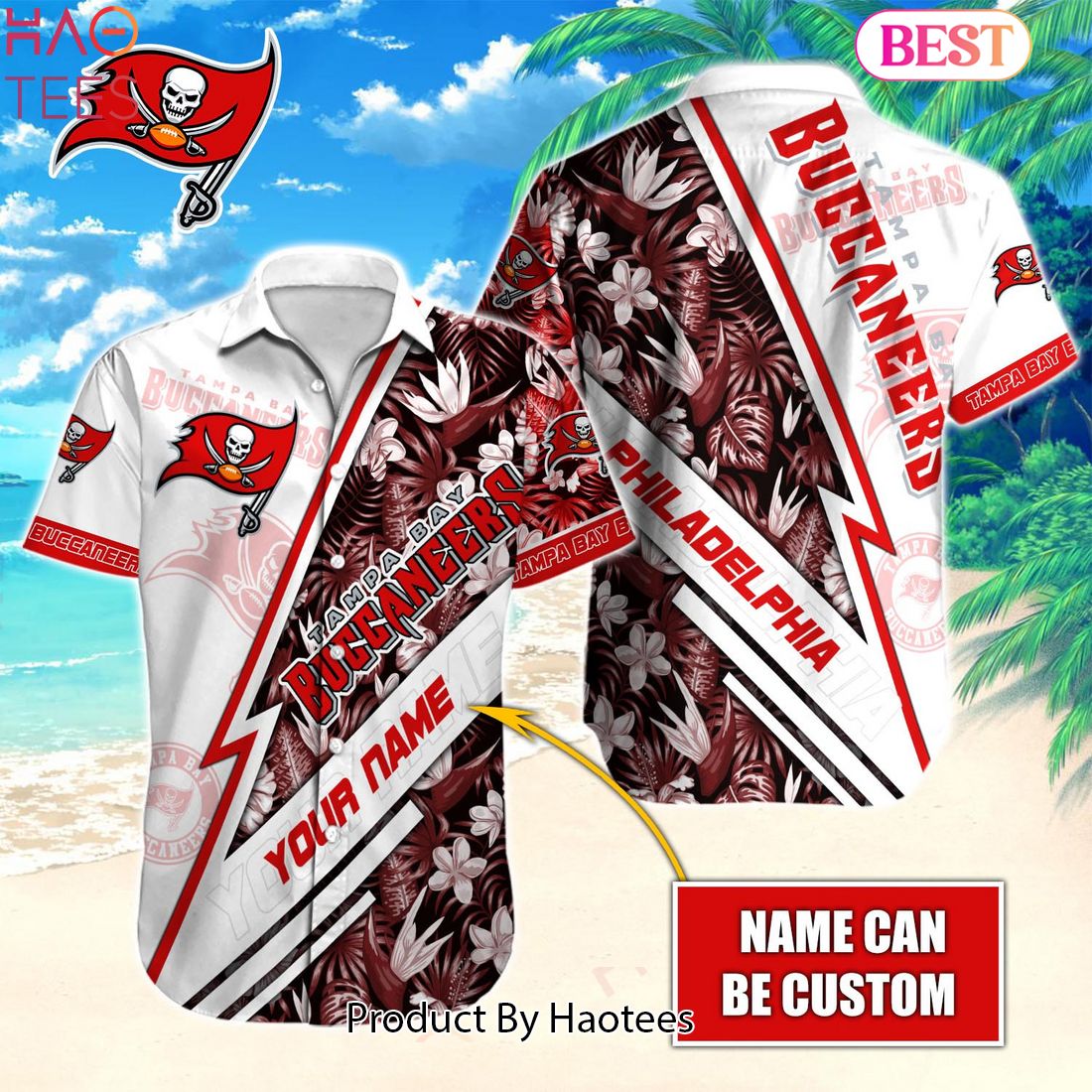 Tampa Bay Buccaneers NFL Custom Name Hawaiian Shirt Super Hot Design For  Fans