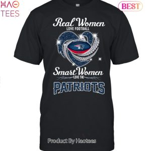 Real Women Love Football Smart Women Love The New England Patriots 2023 Unisex T-Shirt