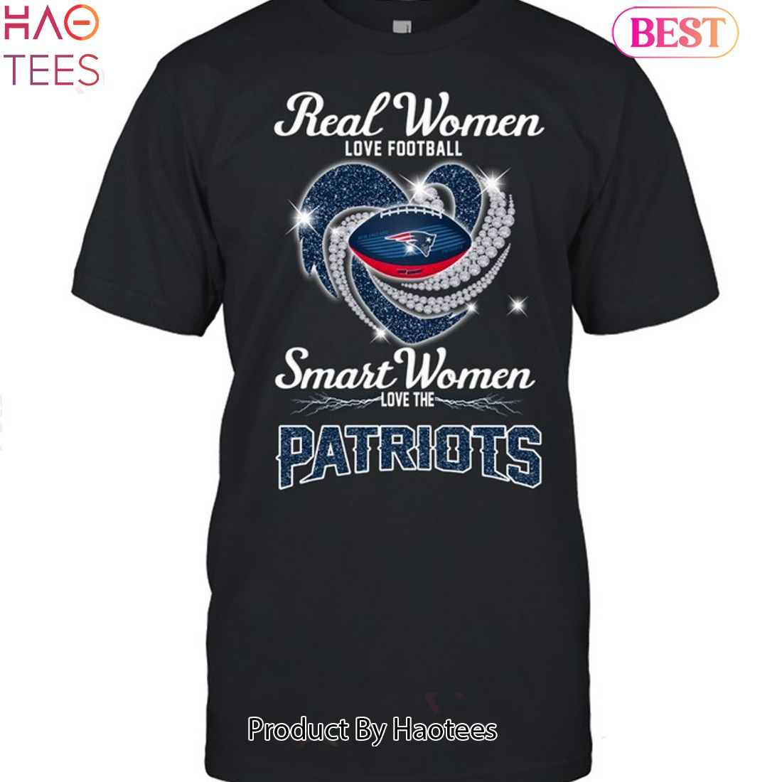 Real Women Love Football Smart Women Love The New England Patriots 2023  Unisex T-Shirt