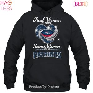 Real Women Love Football Smart Women Love The New England Patriots 2023 Unisex T-Shirt