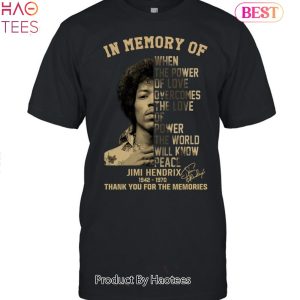 In Memory Of Jimi Hendrix 1942-1970 Thank You For The Memories Unisex T-Shirt