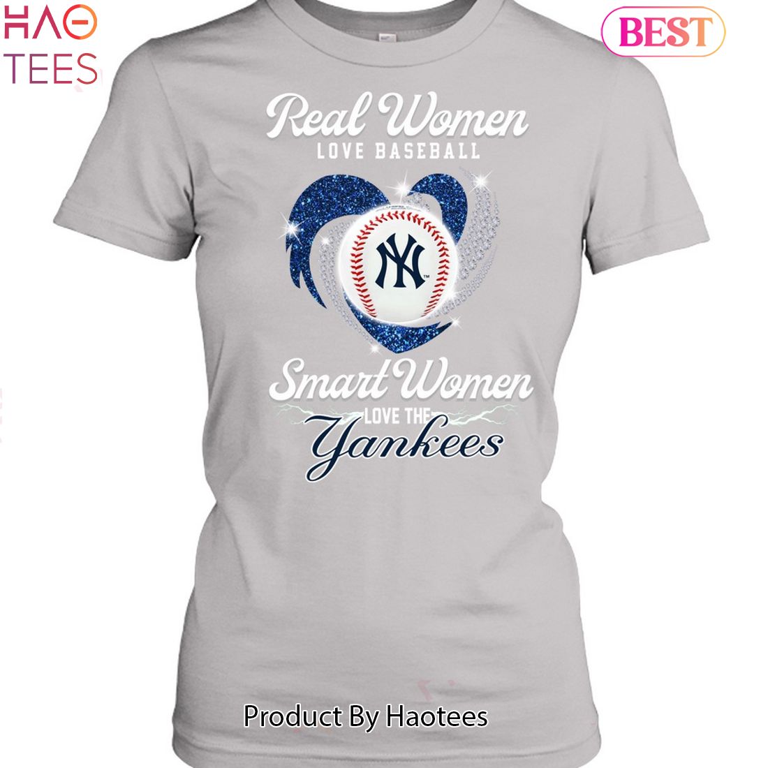 Real Women Love Baseball Smart Women Love The New York Yankees 2023 Unisex T -Shirt