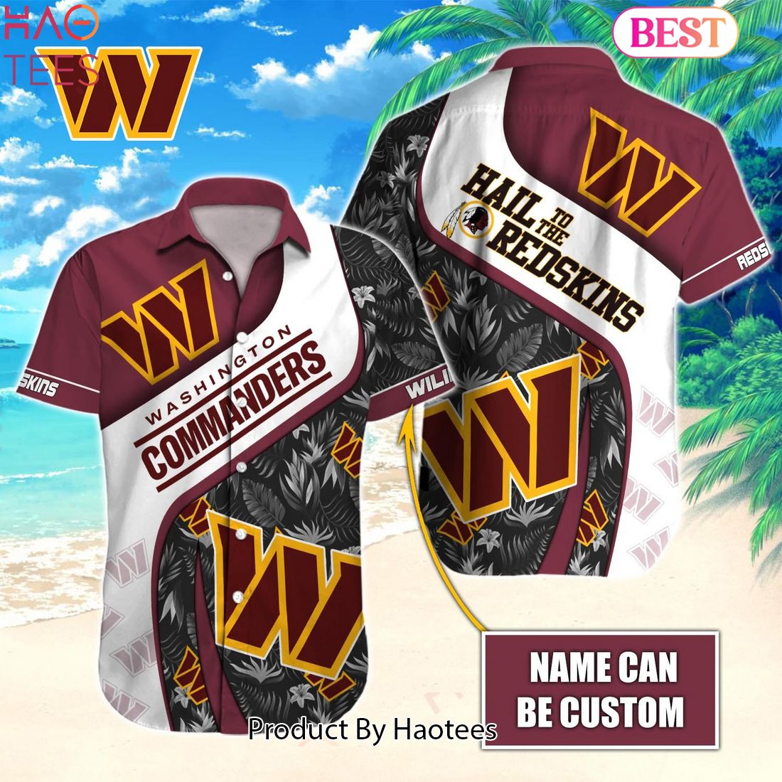 NEW FASHION NFL Washington Redskins Hawaiian Shirt 3D Hot Trending Summer  2023