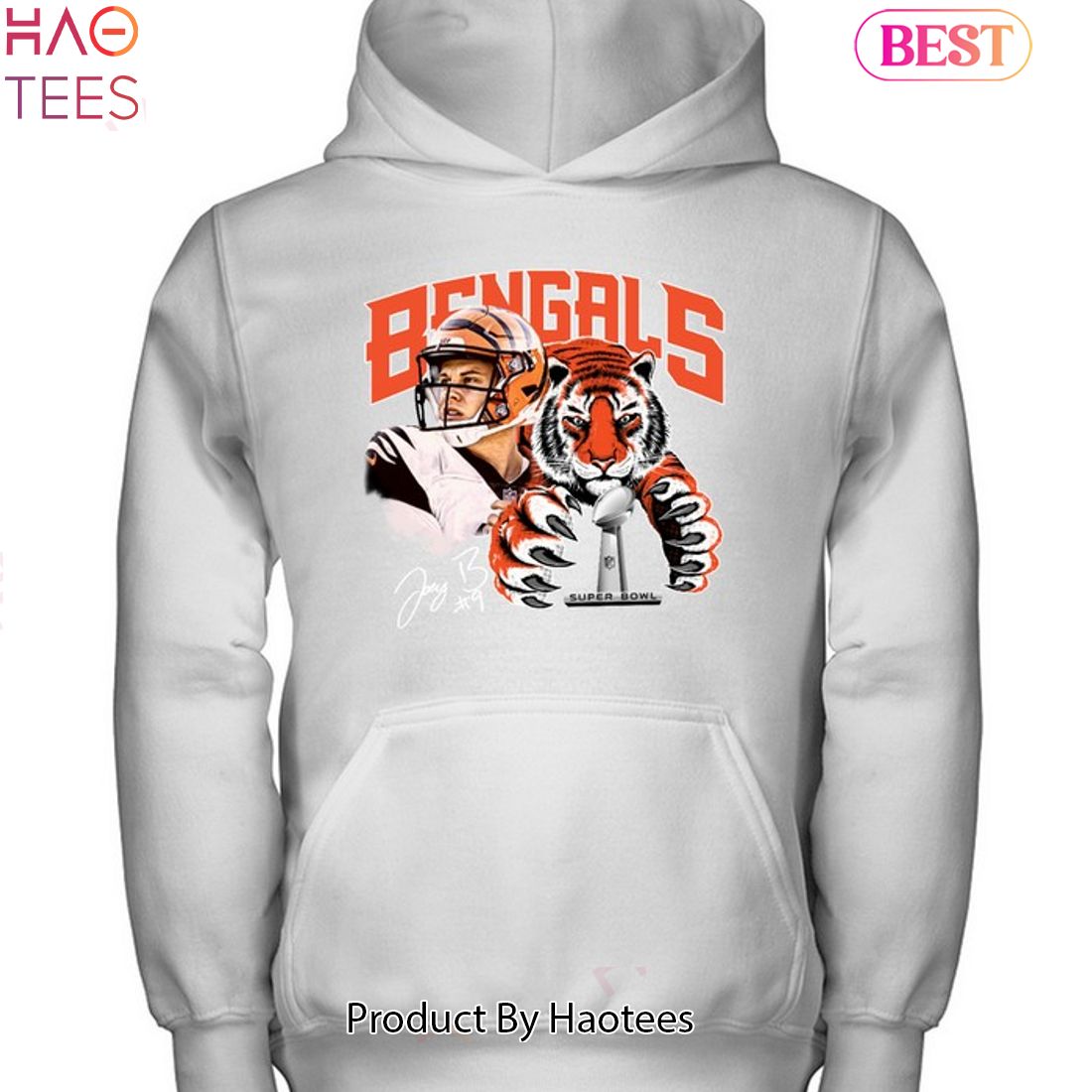 bengals white superbowl hoodie