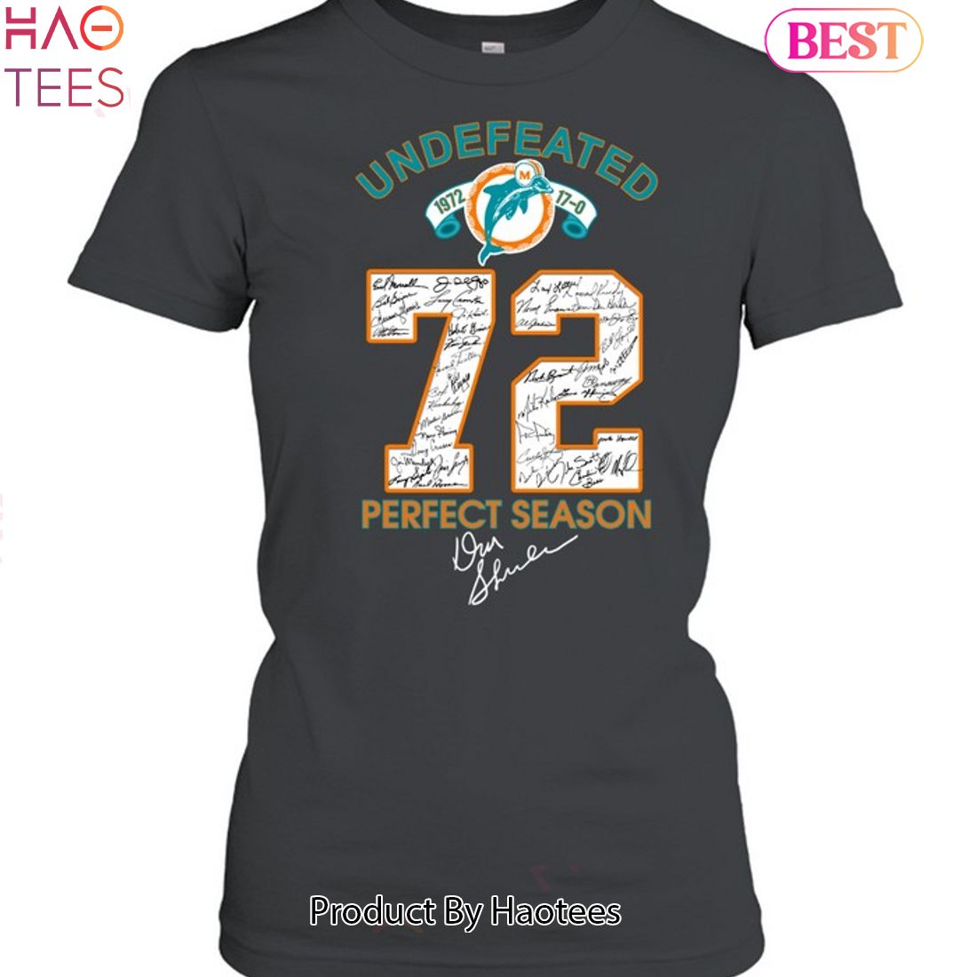 Undefeated 1972 miami dolphins 72 perfect season signatures t