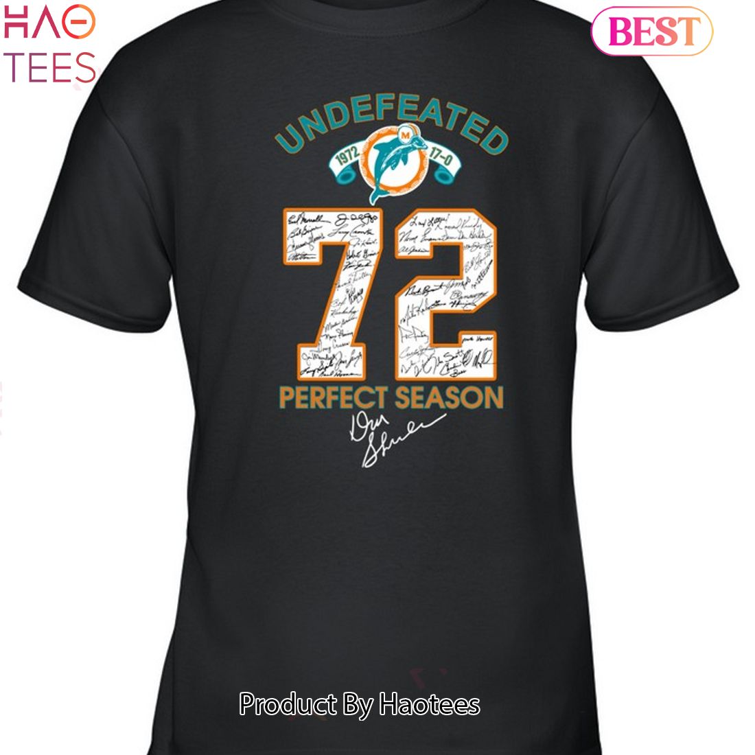 Official miami Dolphins Undefeated 1972 Perfect Season Shirt