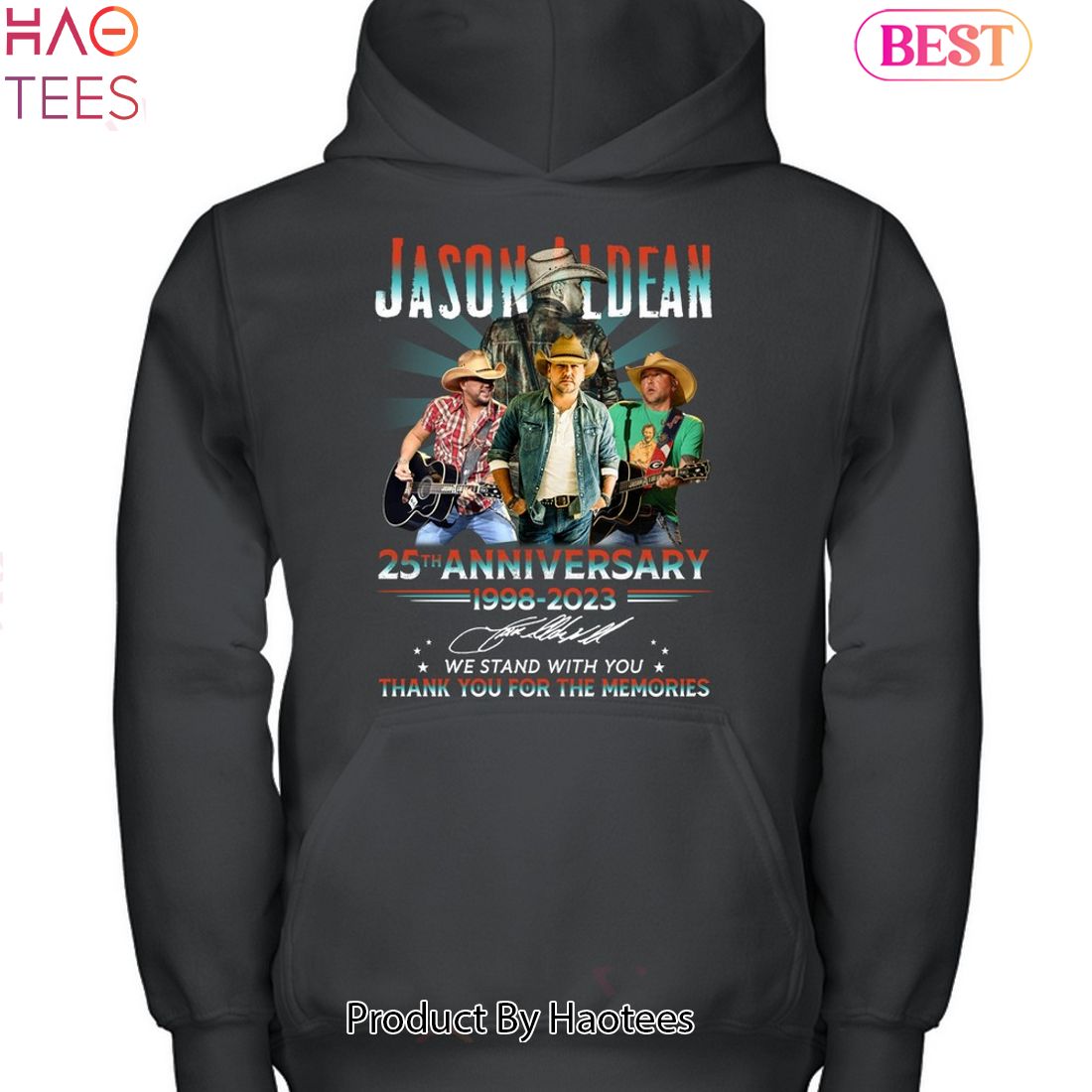 Jason Aldean 25th Anniversy 1998-2023 Thank You For The Memories Unisex T-Shirt Jason Aldean 25th Anniversy 1998-2023 Thank You For The Memories Unisex T-Shirt