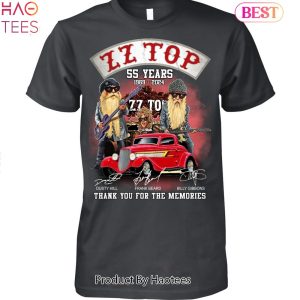 NEW ZZ Top 55 Years 1969-2024 Thank You For The Memories Unisex T-Shirt