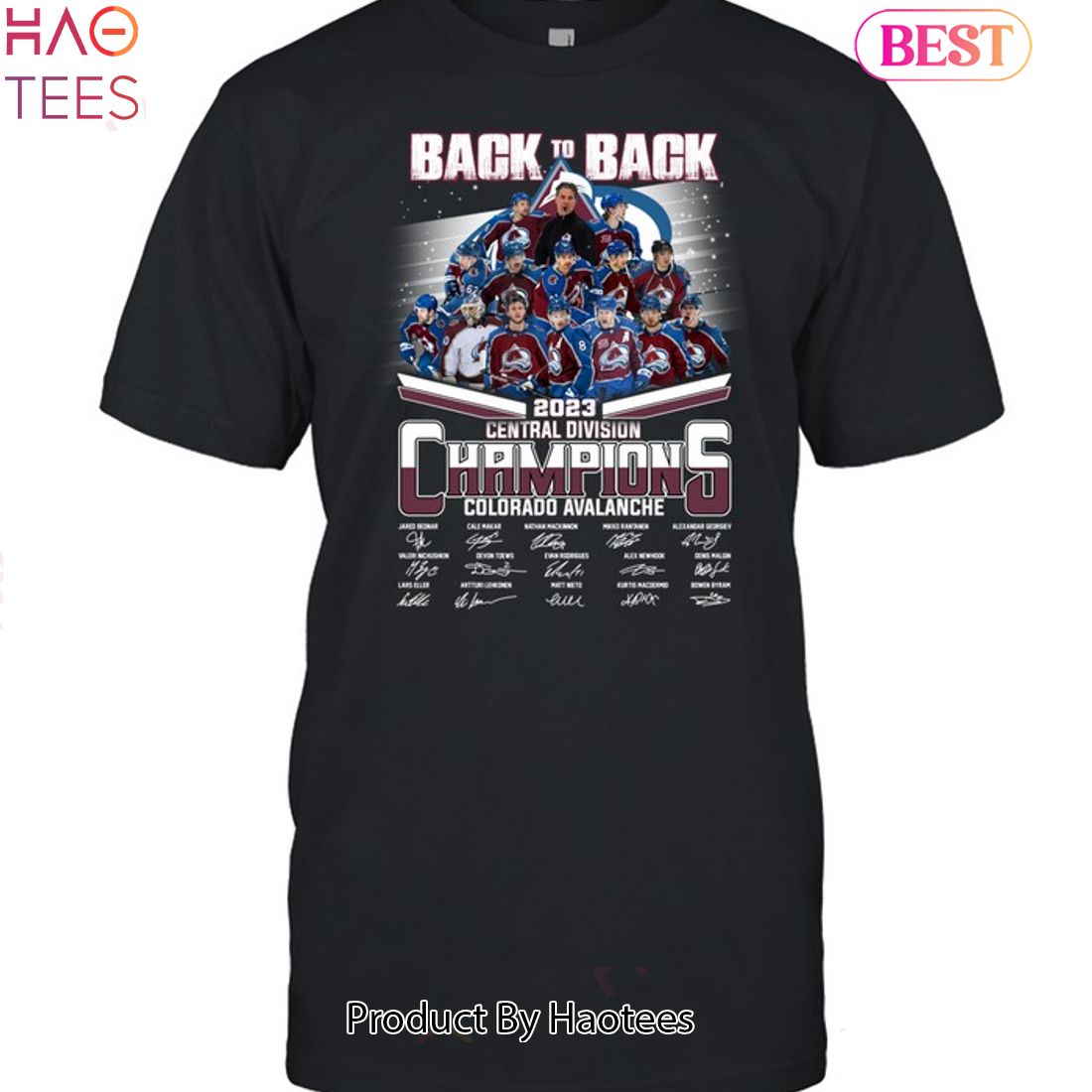 Back To Back 2023 Central Division Champions Colorado Avalanche Unisex T-Shirt Back To Back 2023 Central Division Champions Colorado Avalanche Unisex T-Shirt