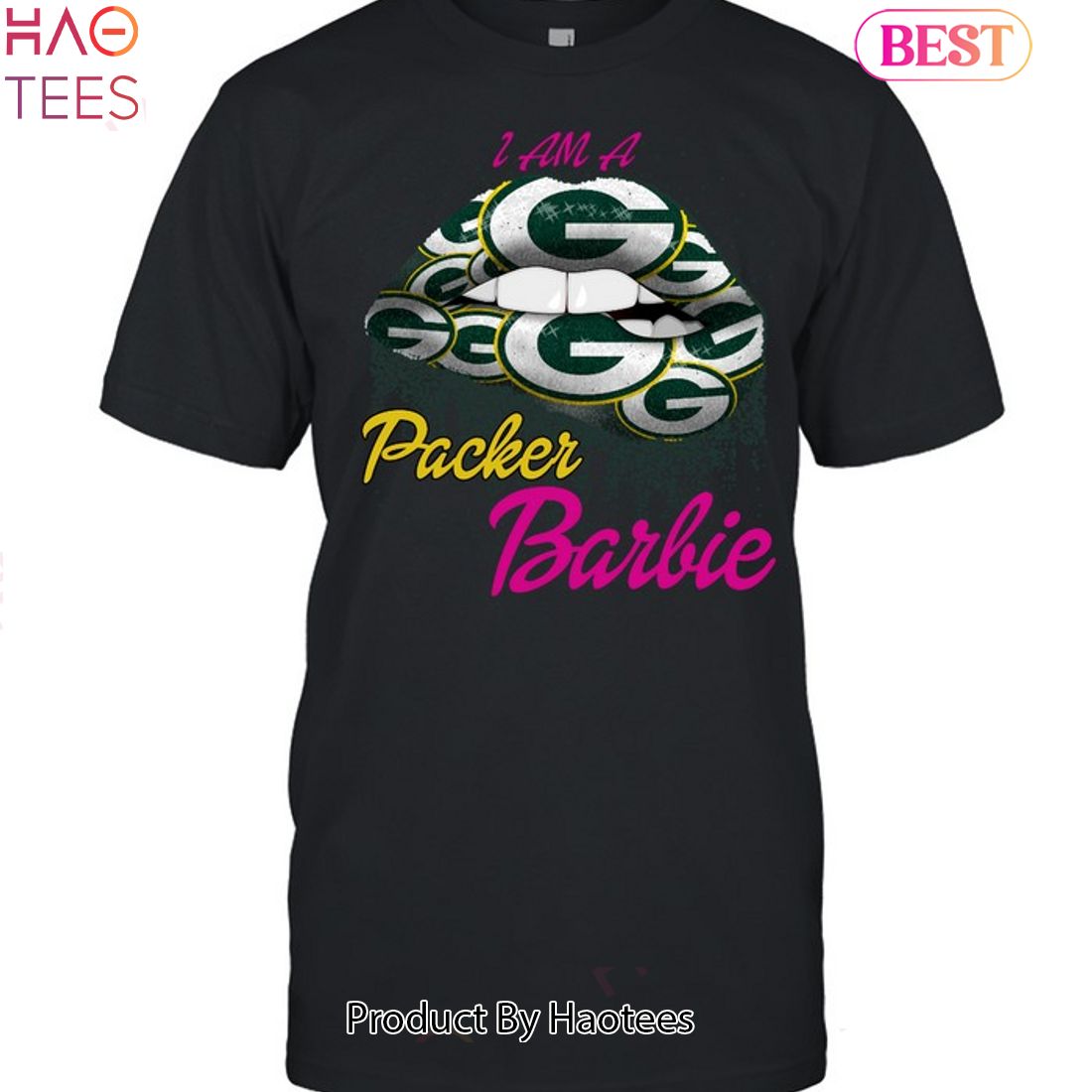 Lip Green Bay Packers I Am A Packer Barbie Shirt, hoodie, sweater