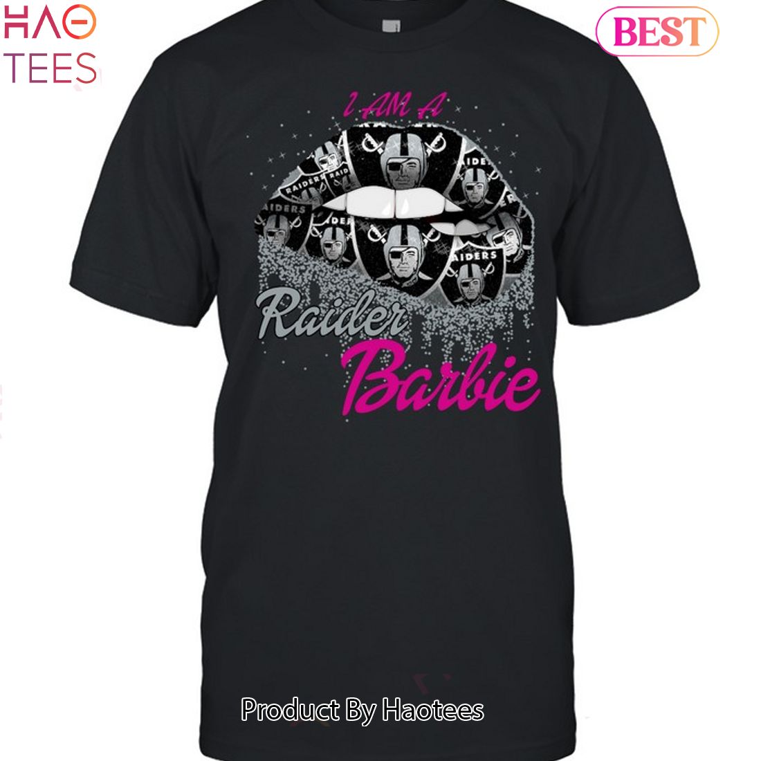 TRENDING Lip Las Vegas Raiders Barbie Unisex T-shirt TRENDING Lip Las Vegas Raiders Barbie Unisex T-shirt