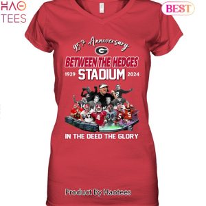 95th Anniversary Georgia Bulldogs Between The Hedges Stadium 1929-2024 In The Deed The Glory Unisex T-Shirt