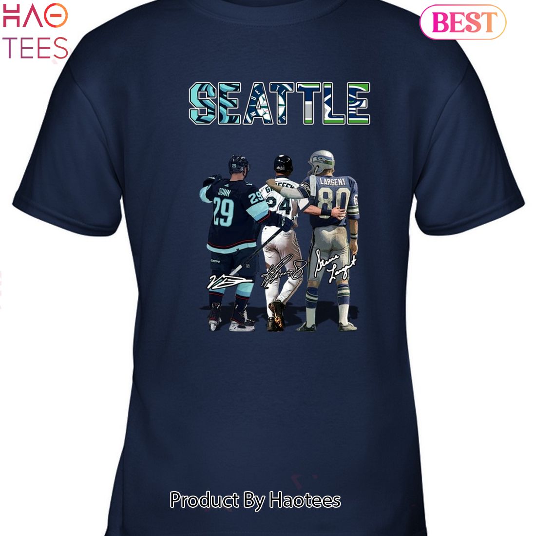 Seattle Kraken Seattle Seahawks And Seattle Mariners Unisex T-Shirt Seattle Kraken Seattle Seahawks And Seattle Mariners Unisex T-Shirt