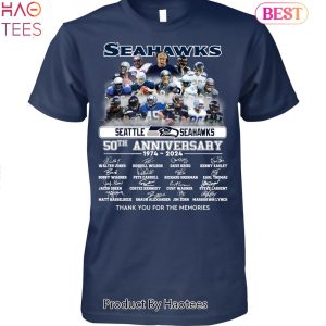 Seattle Seahawks 50th Anniversary 1974-2024 Thank You For The Memories Unisex T-Shirt
