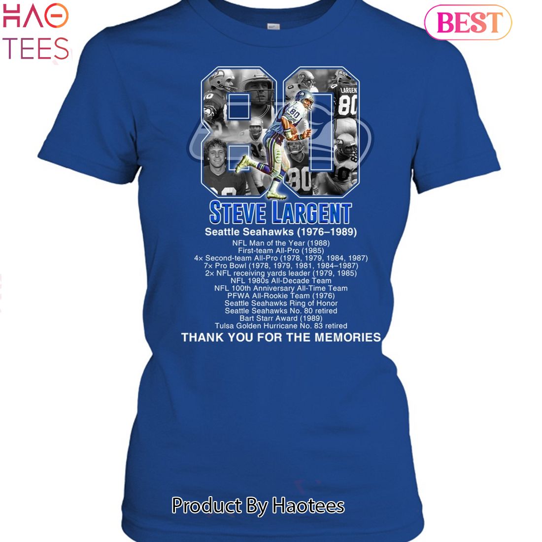 Steve Largent Seattle Seahawks Thank You For The Memories Unisex T-Shirt Steve Largent Seattle Seahawks Thank You For The Memories Unisex T-Shirt