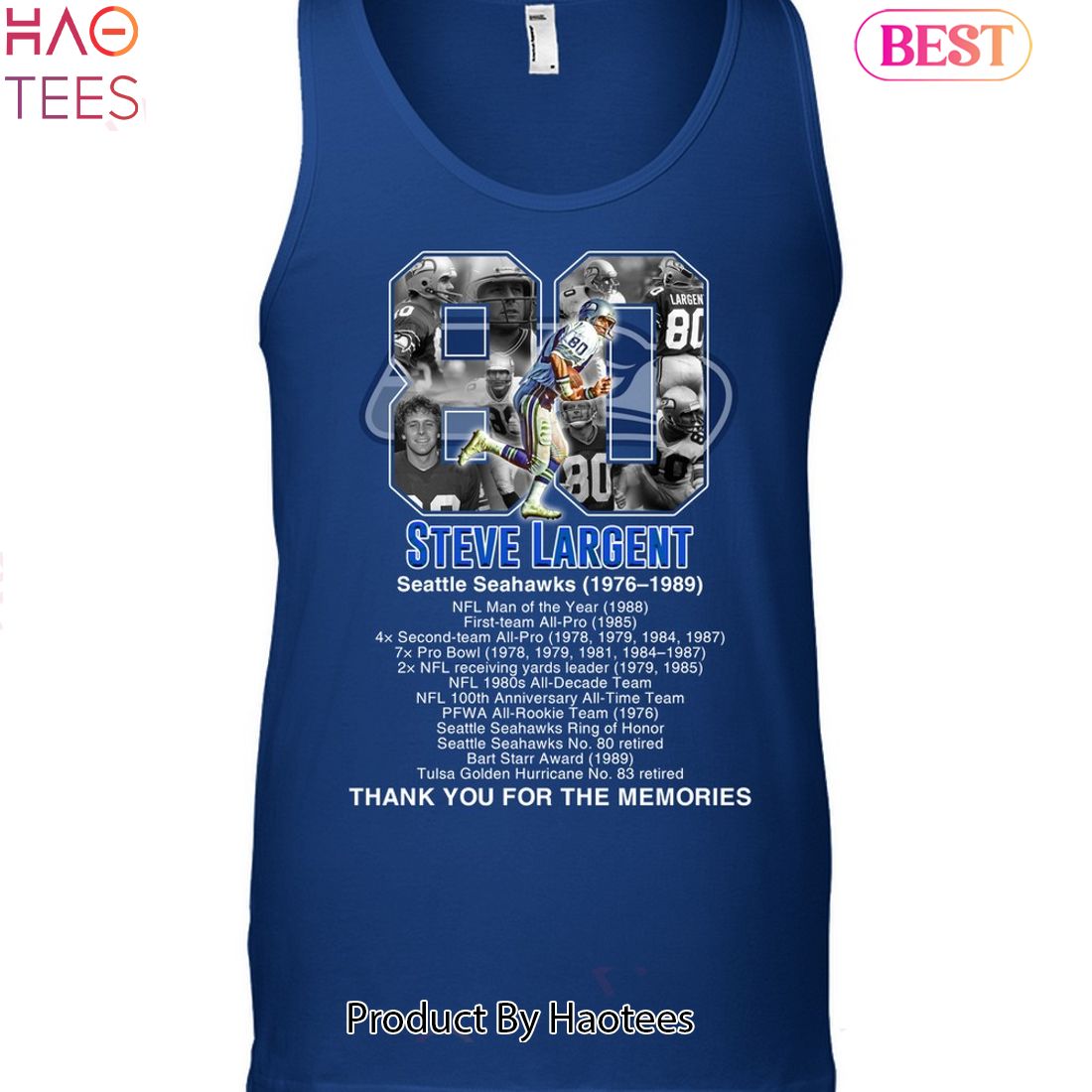 Steve Largent Seattle Seahawks Thank You For The Memories Unisex T-Shirt Steve Largent Seattle Seahawks Thank You For The Memories Unisex T-Shirt
