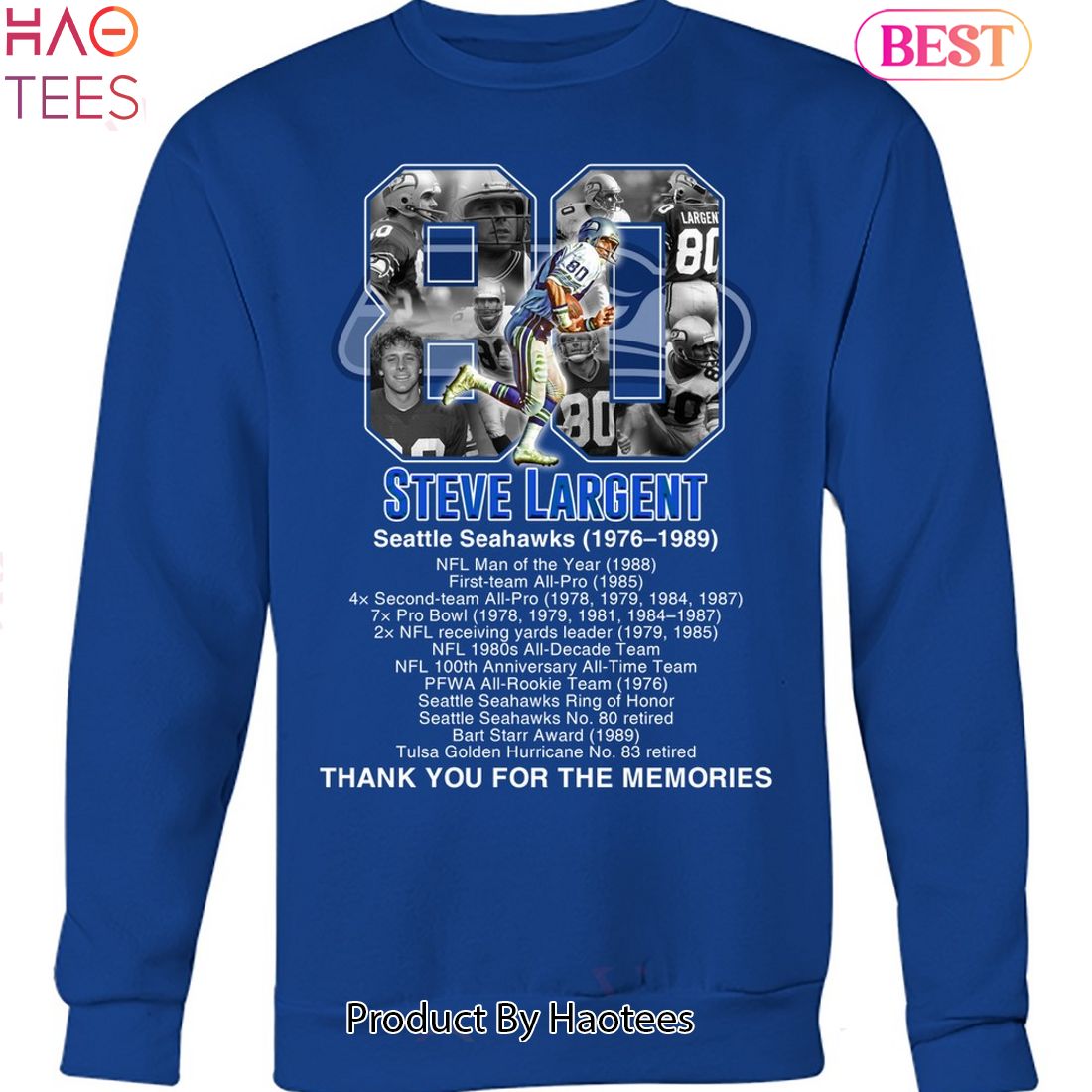 Steve Largent Seattle Seahawks Thank You For The Memories Unisex T-Shirt Steve Largent Seattle Seahawks Thank You For The Memories Unisex T-Shirt