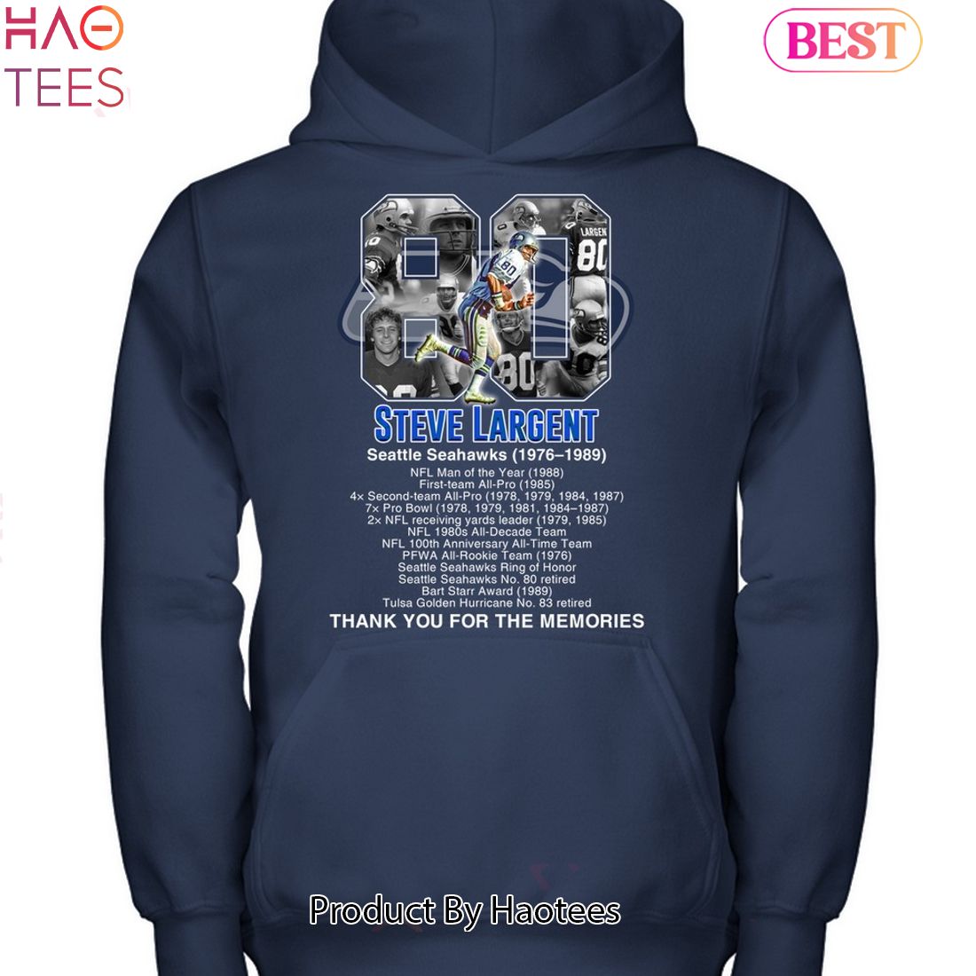 Steve Largent Seattle Seahawks Thank You For The Memories Unisex T-Shirt Steve Largent Seattle Seahawks Thank You For The Memories Unisex T-Shirt
