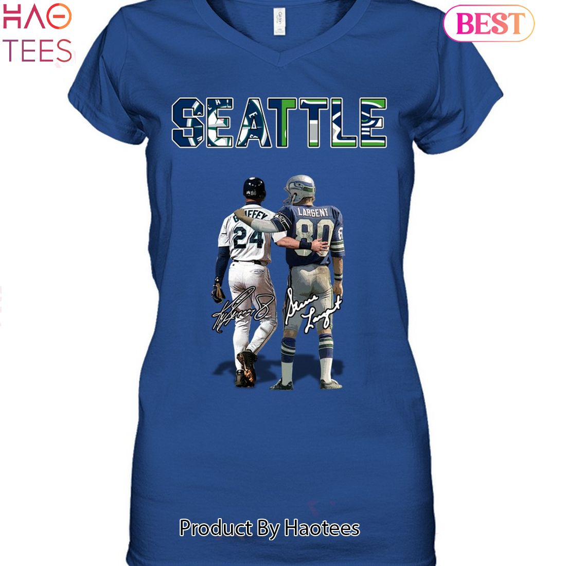 Seattle Seahawks Mens ¾ Sleeve Great Move Fashion T Shirt