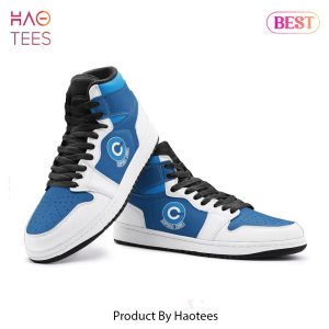 AVAILABLE Capsule Corp Dragon Ball Air Jordan High Top Sneaker POD Design