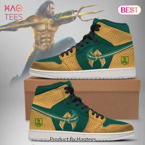 AVAILABLE DC Justice League Aquaman Air Jordan High Top Sneaker POD Design – LQ41