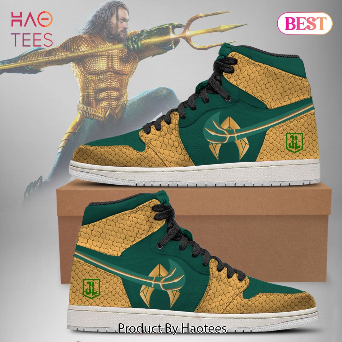 AVAILABLE DC Justice League Aquaman Air Jordan High Top Sneaker POD Design – LQ41 AVAILABLE DC Justice League Aquaman Air Jordan High Top Sneaker POD Design – LQ41