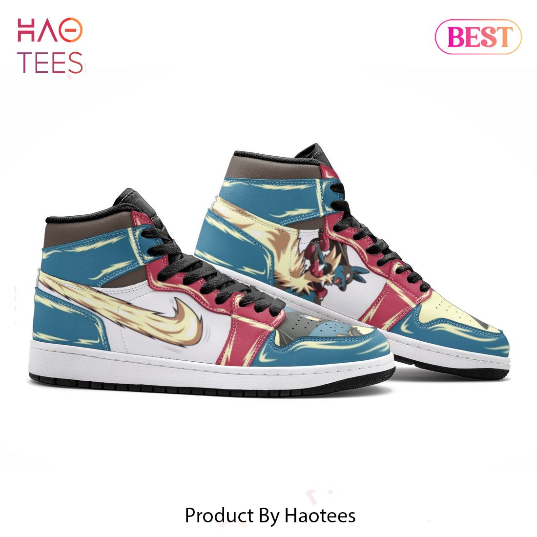 AVAILABLE Mega Lucario Pokemon Air Jordan High Top Sneaker All Over Printed AVAILABLE Mega Lucario Pokemon Air Jordan High Top Sneaker All Over Printed