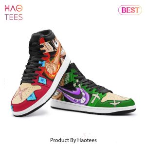 AVAILABLE Zoro and Luffy One Piece Air Jordan High Top Sneaker POD Design