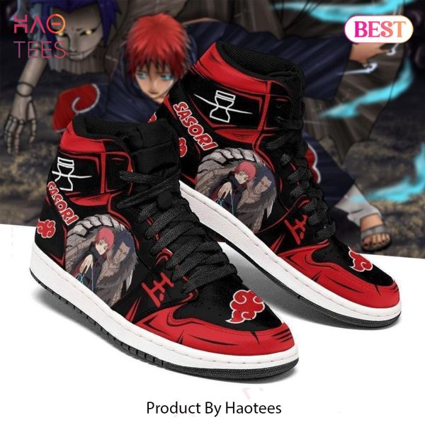 BEST Akatsuki Sasori Naruto Jordan High Top Sneakers Anime Shoes For Fans All Over Printed