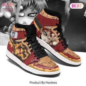 BEST Gaara Sand Village Jordan High Top Sneakers Anime Shoes For Naruto Fans Limited Edition