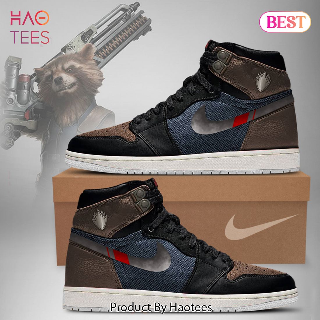 BEST Guardians of the Galaxy GOTG Marvel Rocket Air Jordan High Top Sneaker Limited Edition BEST Guardians of the Galaxy GOTG Marvel Rocket Air Jordan High Top Sneaker Limited Edition