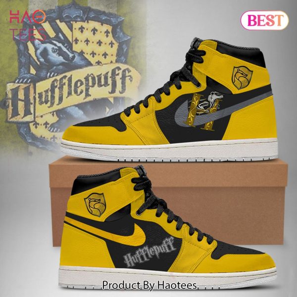BEST Harry Potter Shoes Hufflepuff Air Jordan High Top Shoes All Over Printed