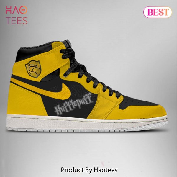 BEST Harry Potter Shoes Hufflepuff Air Jordan High Top Shoes All Over Printed
