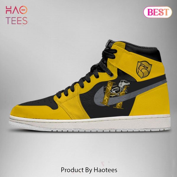 BEST Harry Potter Shoes Hufflepuff Air Jordan High Top Shoes All Over Printed