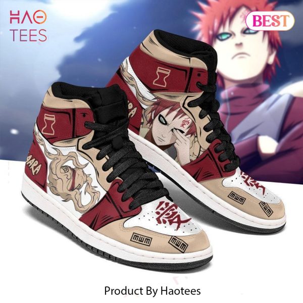BEST Naruto Gaara Sand Gourd Jordan High Top Sneakers Anime Shoes For Fans All Over Printed