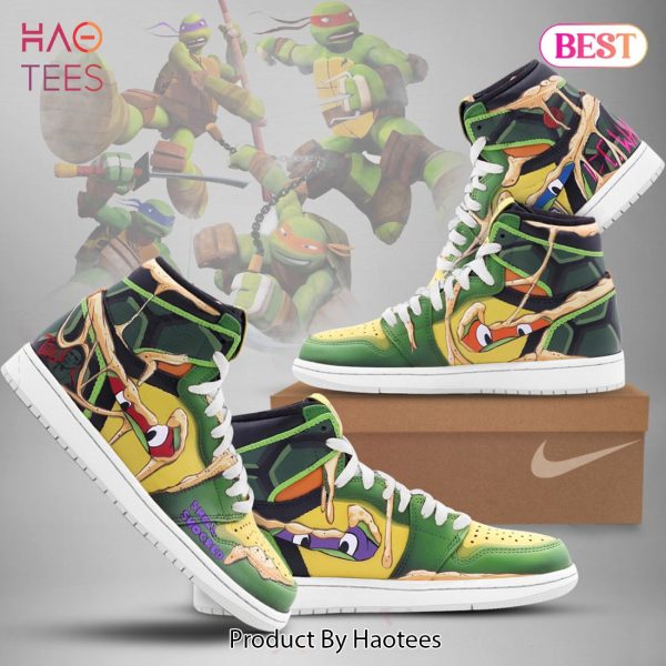 BEST TMNT Teenage Mutant Ninja Turtles Air Jordan High Top Sneaker POD Design