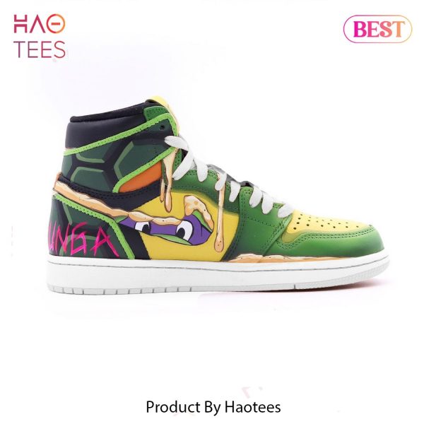 BEST TMNT Teenage Mutant Ninja Turtles Air Jordan High Top Sneaker POD Design