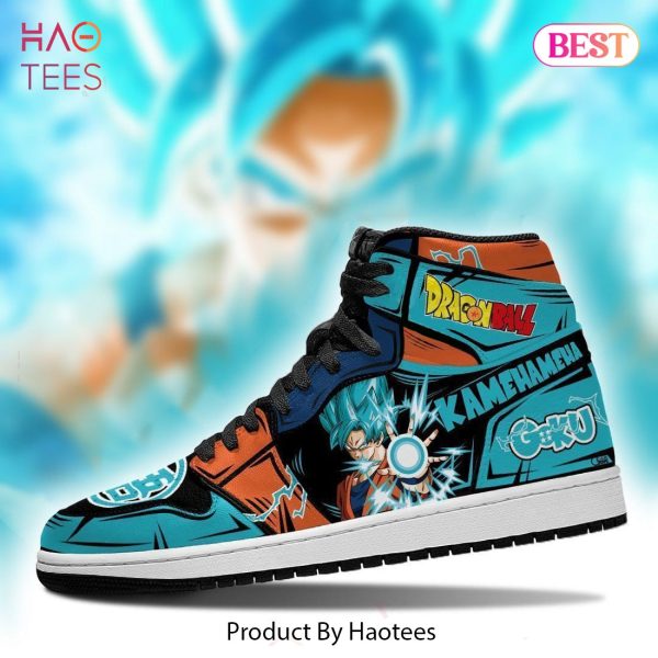 HOT Goku Blue Kamehameha Dragon Ball Z Jordan High Top Sneakers Custom Anime Shoes For Fans Limited Edition