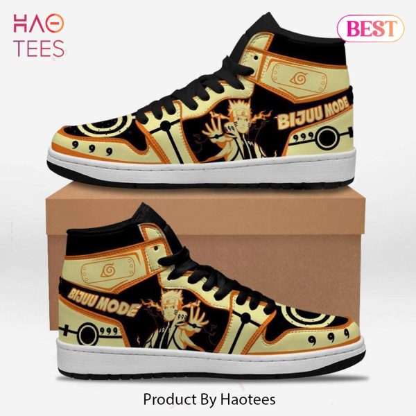 HOT Naruto Bijuu Mode Jordan High Top Sneakers Anime Shoes For Fans POD Design