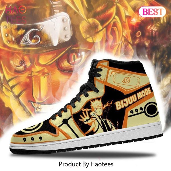 HOT Naruto Bijuu Mode Jordan High Top Sneakers Anime Shoes For Fans POD Design