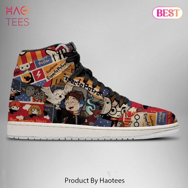 HOT TREND Harry Potter And Hedwig Air Jordan High Top Sneakers POD Design