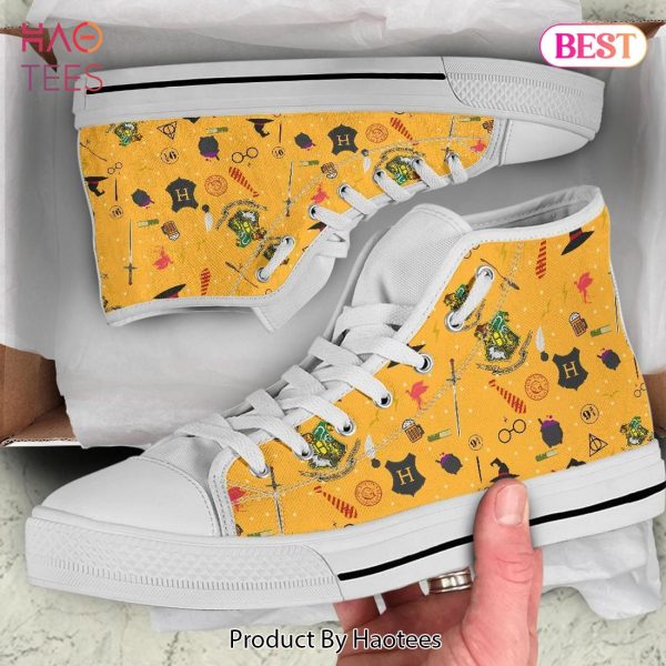 HOT TREND Harry Potter Hogwarts Pattern High Top Shoes POD Design