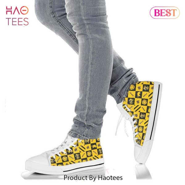 HOT TREND Harry Potter Hufflepuff High Top Shoes POD Design