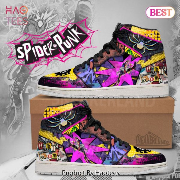 HOT TREND Marvel Hobart Brown Spider Punk Across the Spider Verse Air Jordan High Top Sneaker Limited Edition